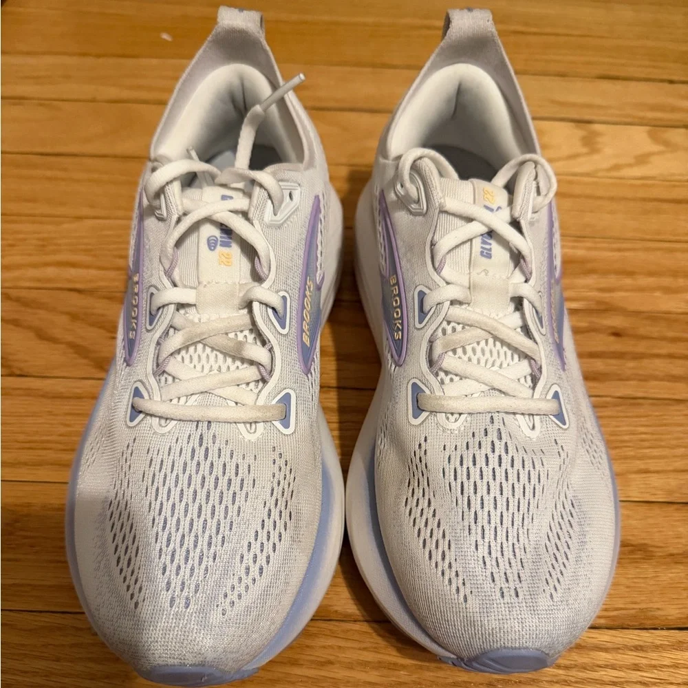Brooks Glycerin 22 Women's White and Purple Running Shoes - Picture 4 of 12